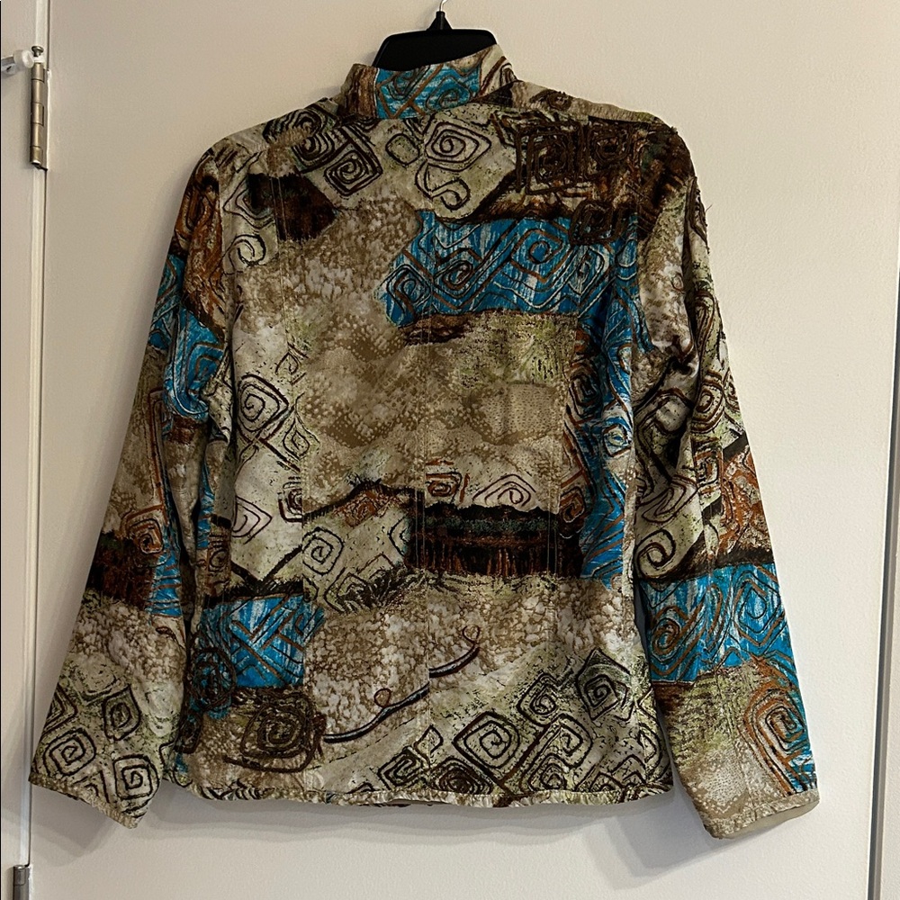 Chico's Multicolor Patterned Button-Front Jacket - Picture 6 of 6